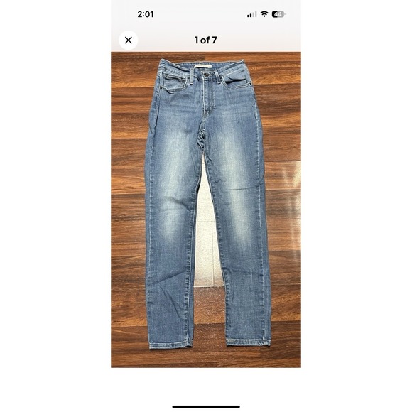 Levi's Denim - Levi Blue Wash 721 High Waist Skinny Jeans Size 27 Women's Stretch Ankle